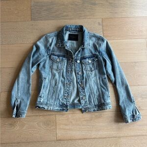 Blank NYC Distressed Denim Jacket - Size Small